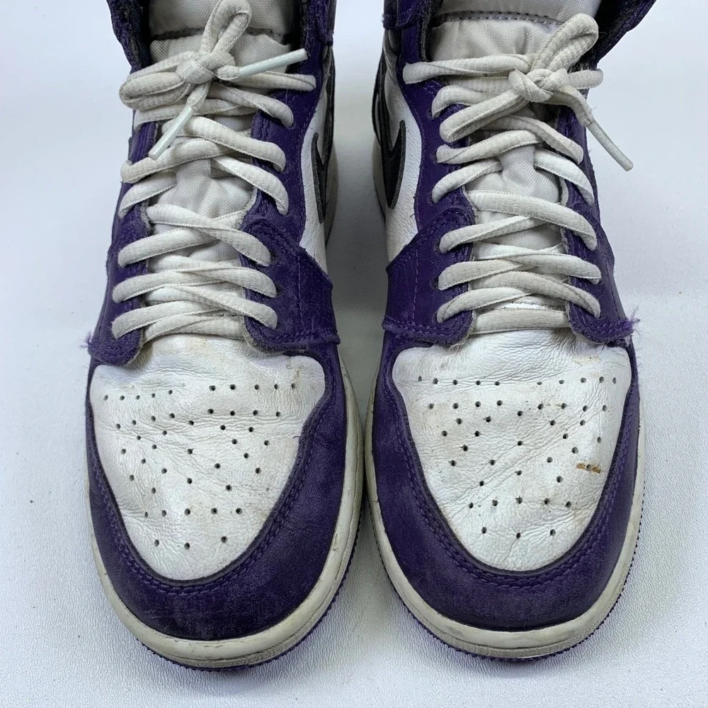 Nike Air Jordan‎ 1 High OG SE Court Purple Size 5.5Y Womens Sneakers Swoosh